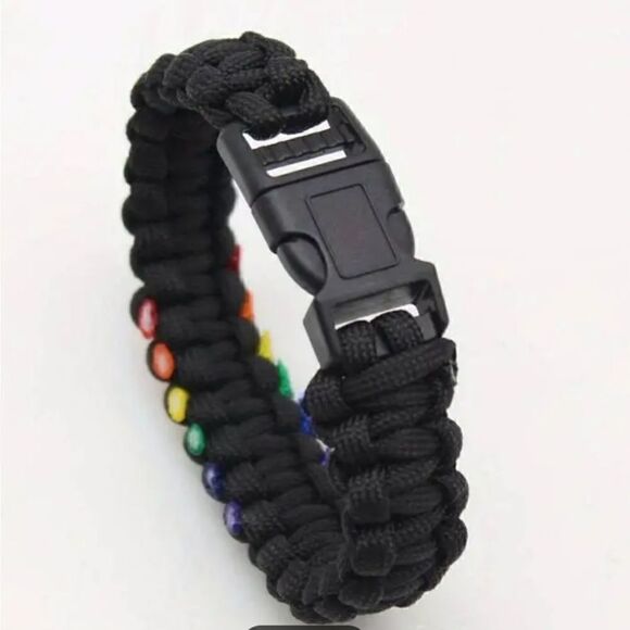 PRIDE  2 paracord bracelets set of 2 matching - Picture 3 of 9